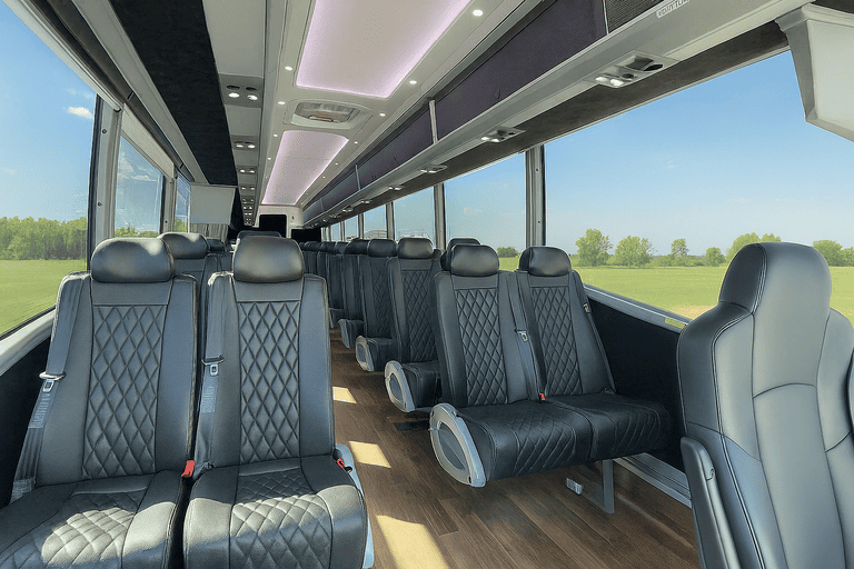 coach bus in Apex