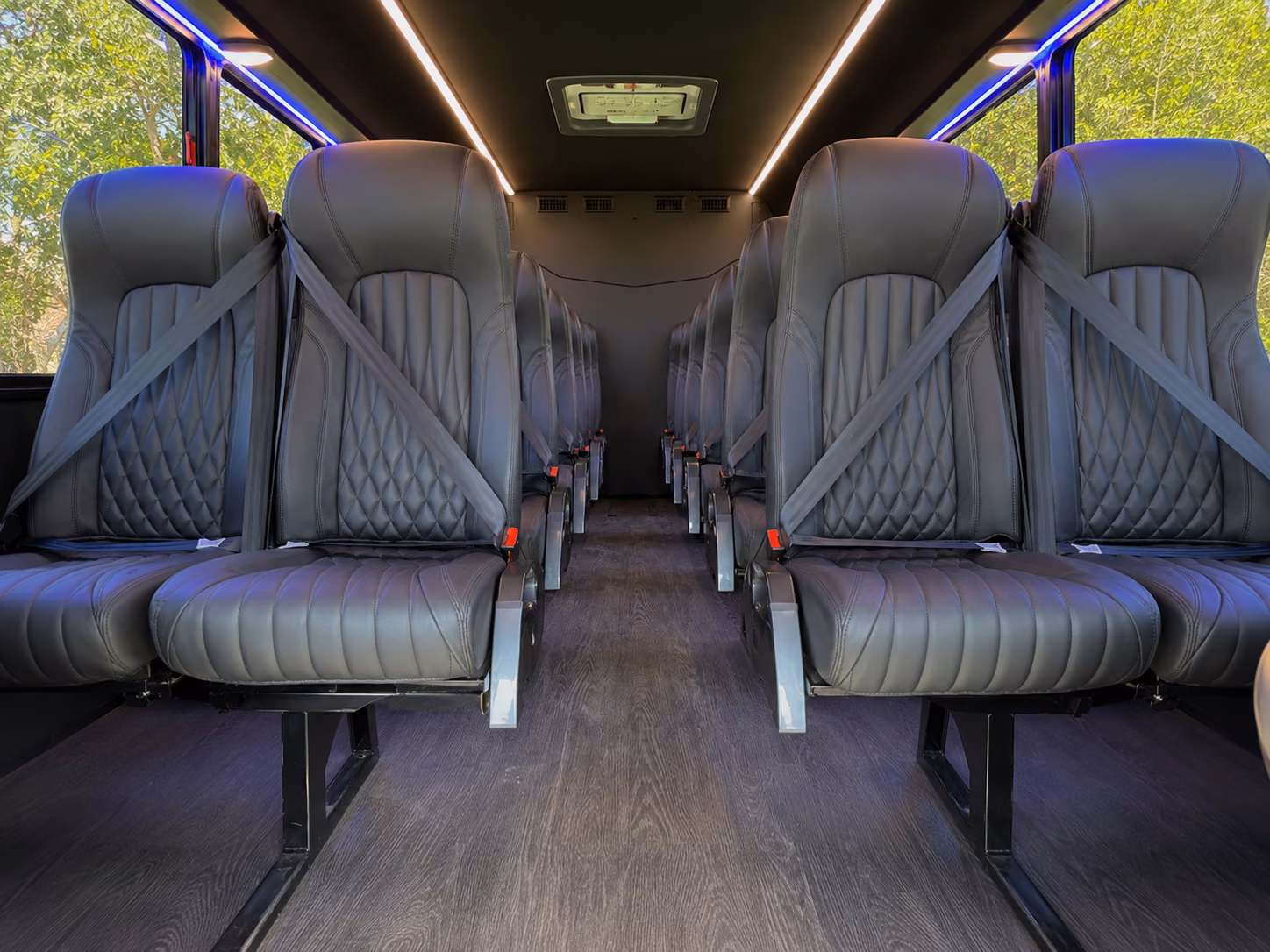 apex 18 passenger minibus interior