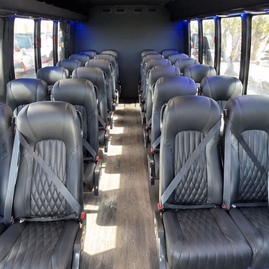 apex 28 passenger minibus interior