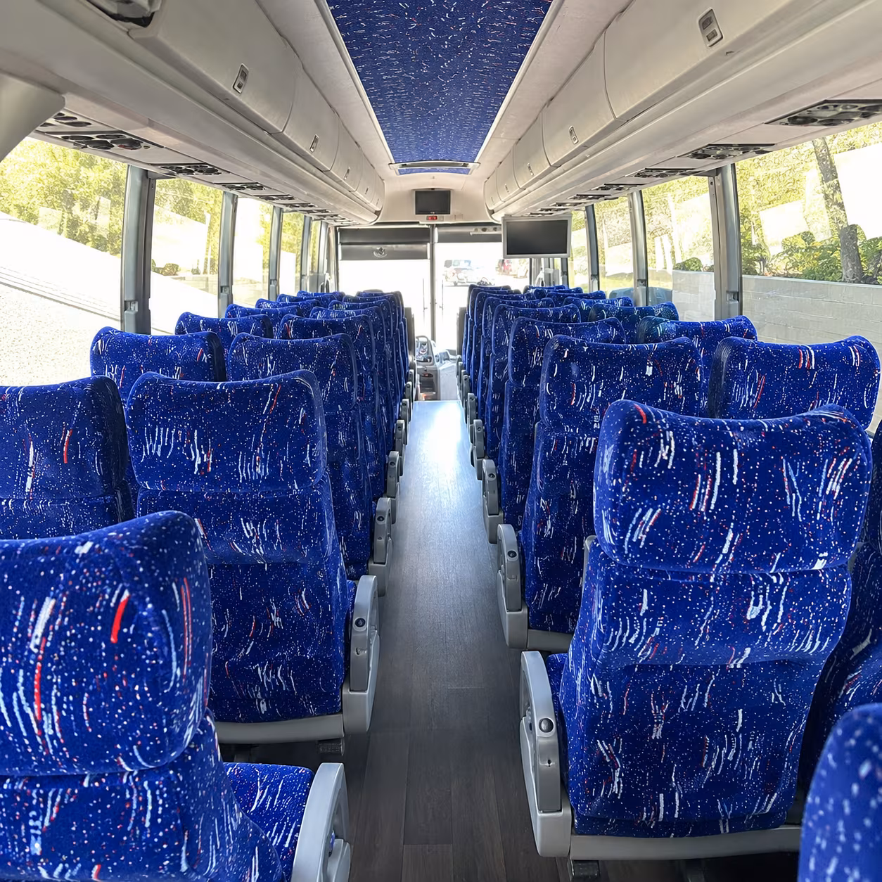apex 50 passenger charter bus interior