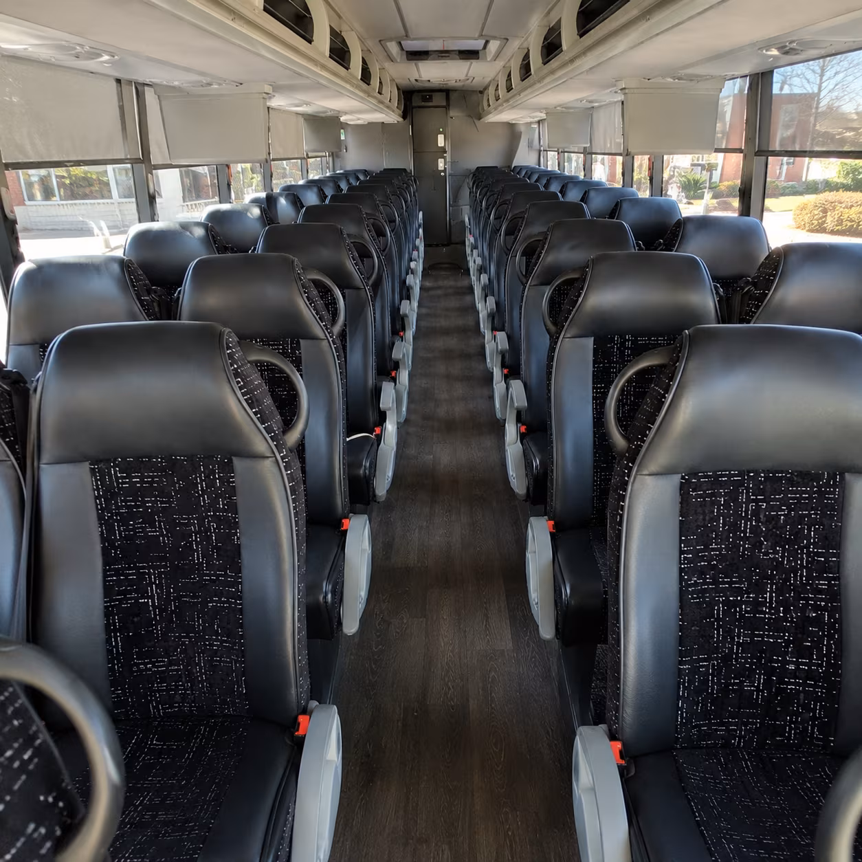 apex 54 passenger charter bus inside
