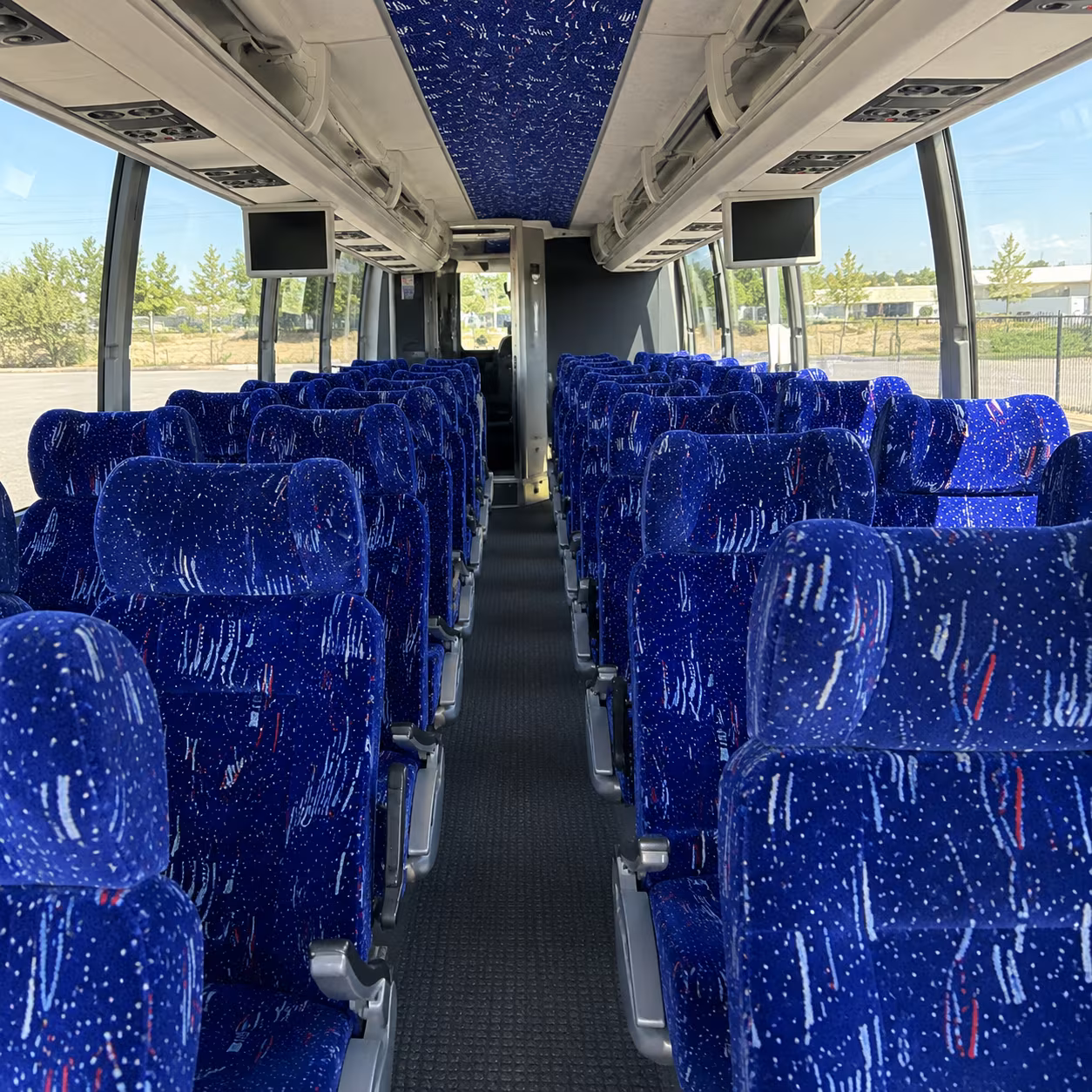 apex 54 passenger charter bus interior