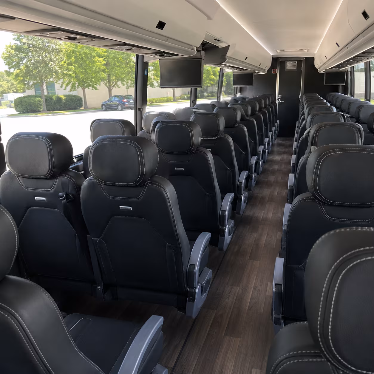apex 56 passenger charter bus interior