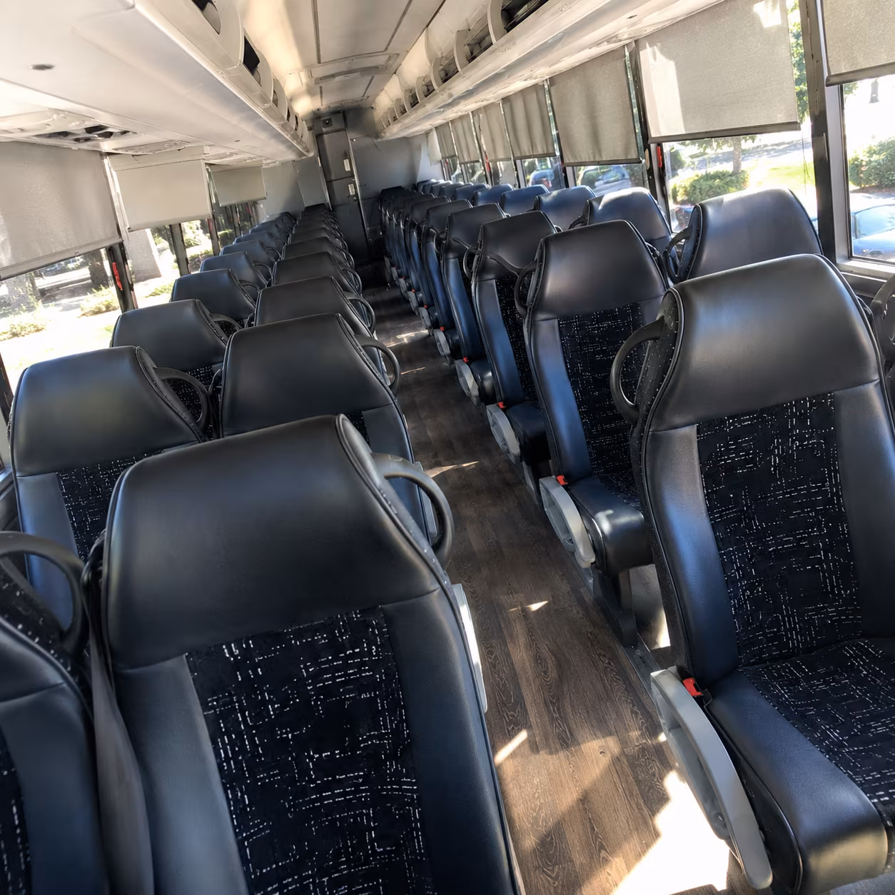 charter bus pickups for conference and convention groups at rdu